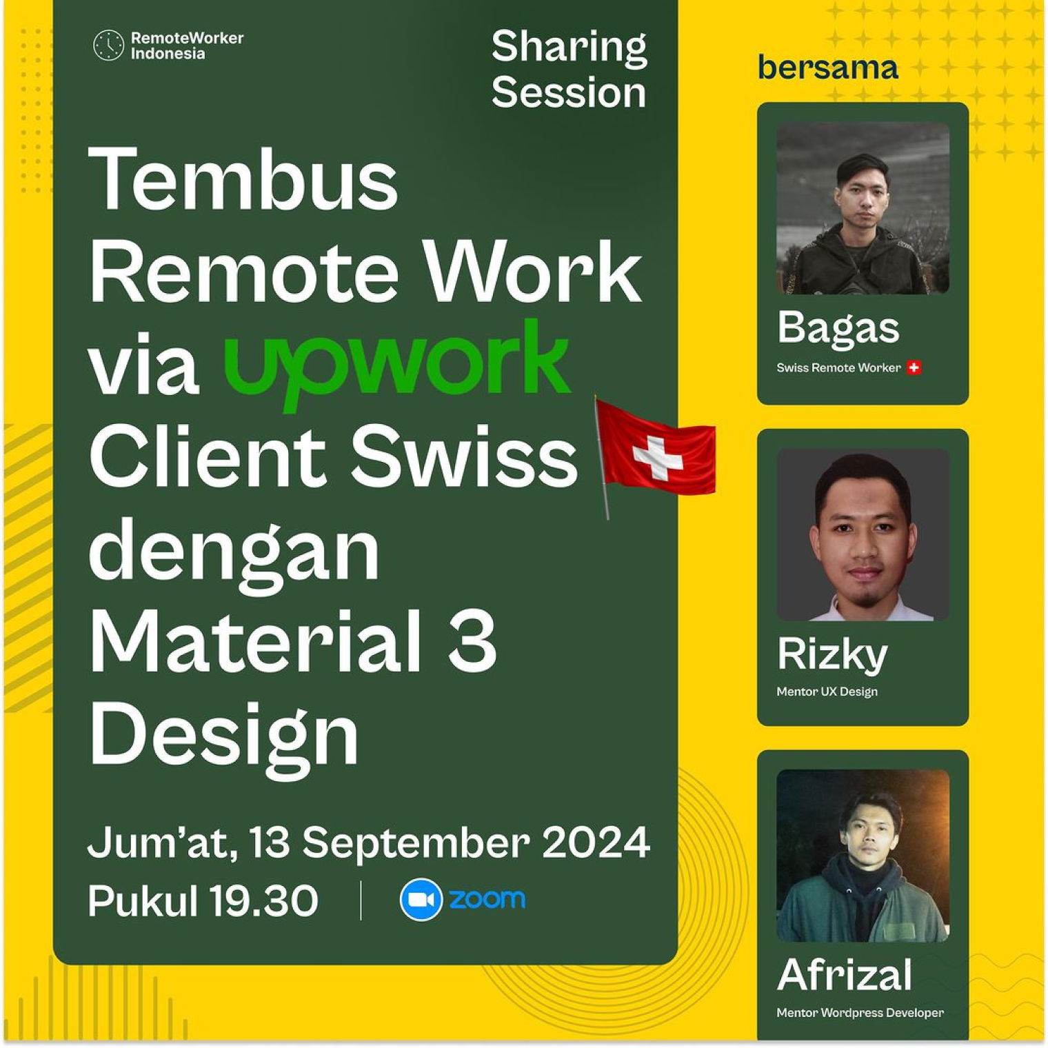 Upwork and Freelancer 101 event poster